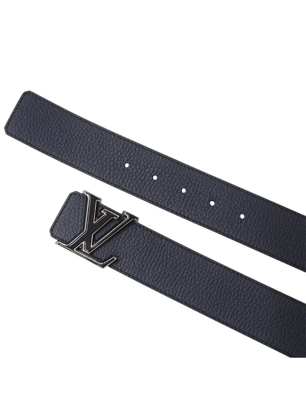Louis Vuitton Belt LV Tilt Reverse Taurillon Navy Brown 100 40 Reversible